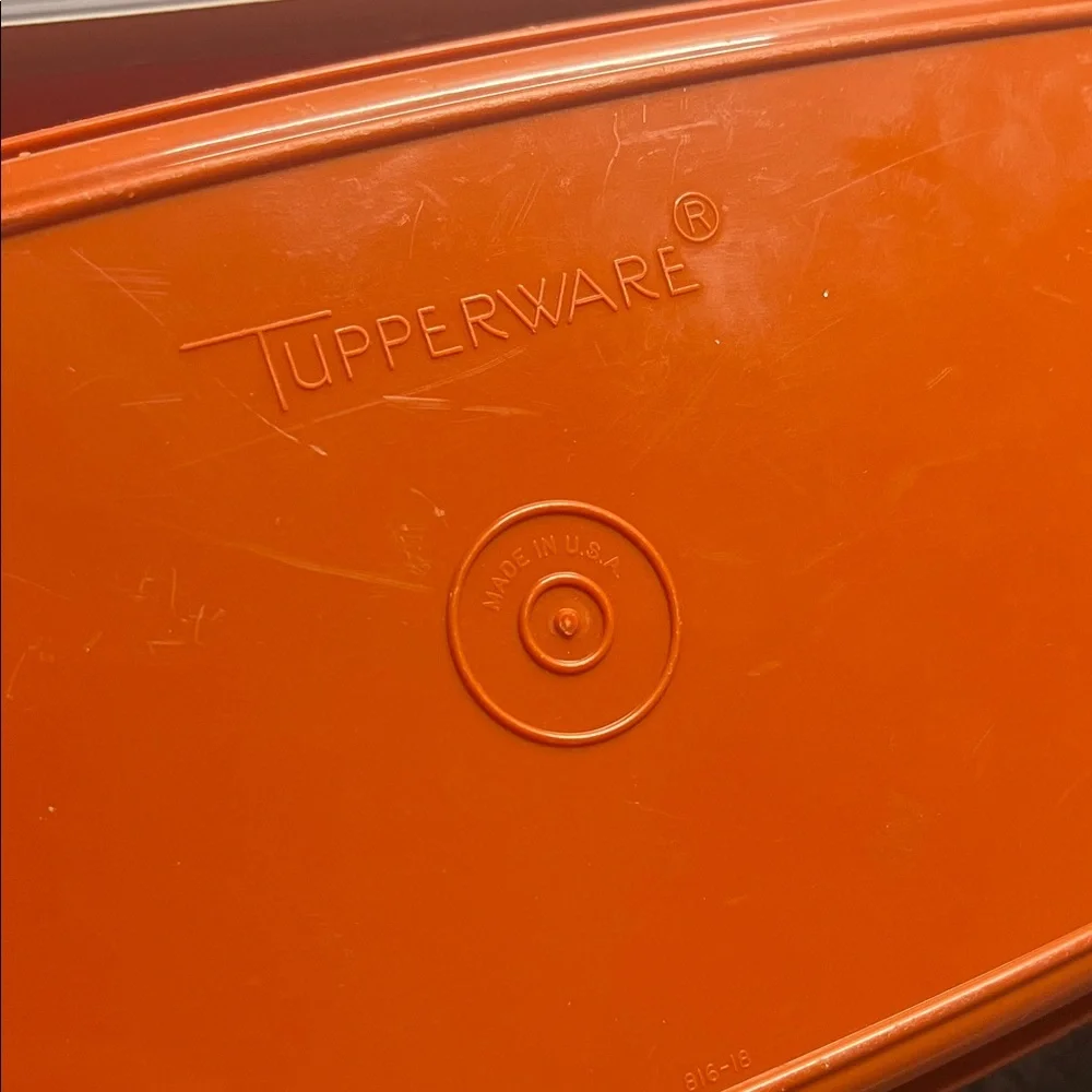 Tupperware Red and White Storage Set